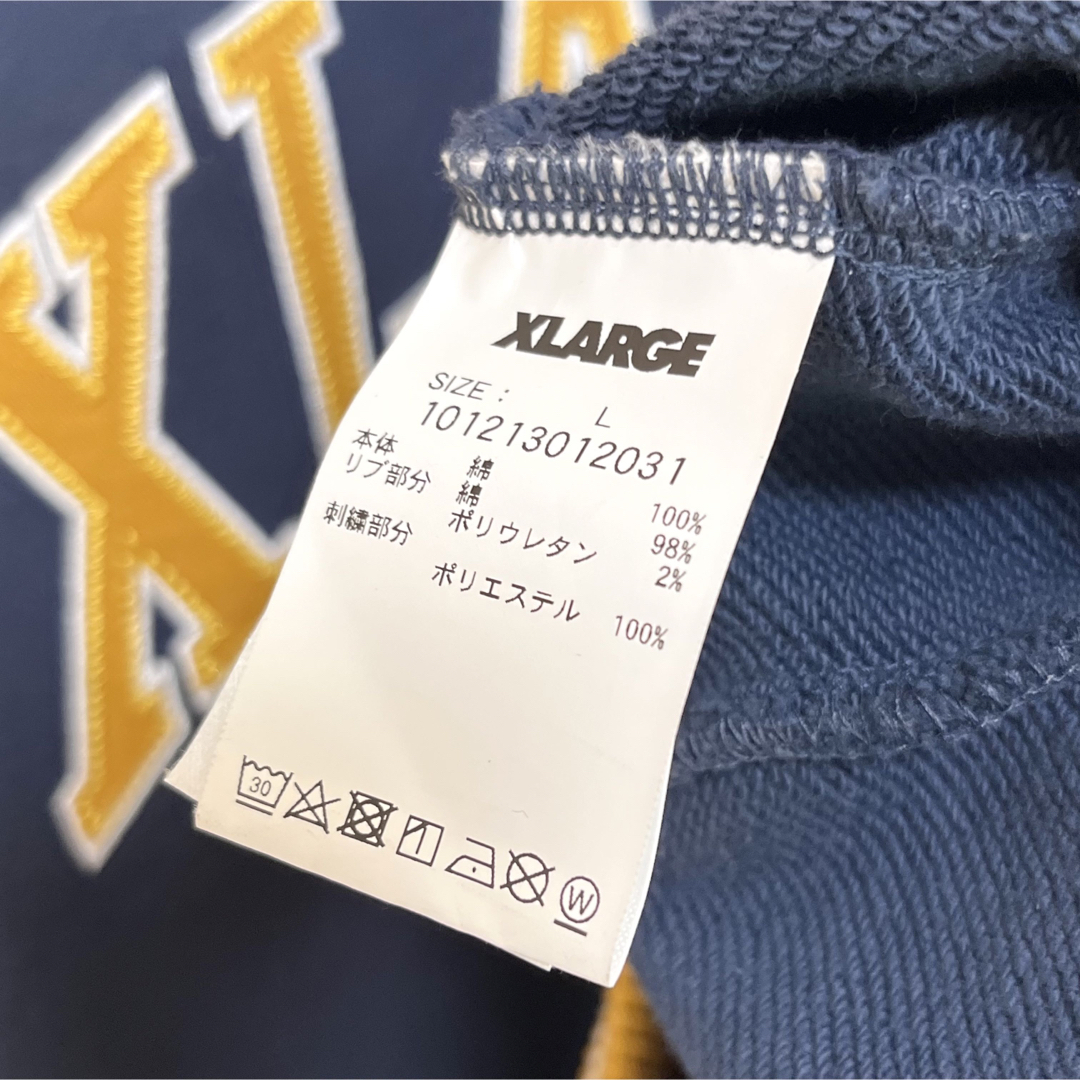 XLARGE エクストララージ スウェット トレーナー ネイビー ロゴ刺繍