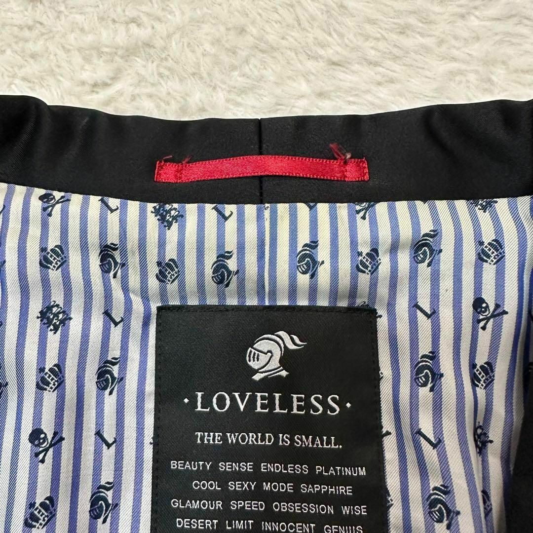 LOVELESS/ラブレス✨テーラードジャケット ブラック 赤ライン Lサイズ-