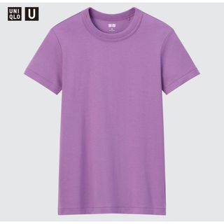 ユニクロ(UNIQLO)のユニクロ クルーネックT Mサイズ パープル(Tシャツ(半袖/袖なし))