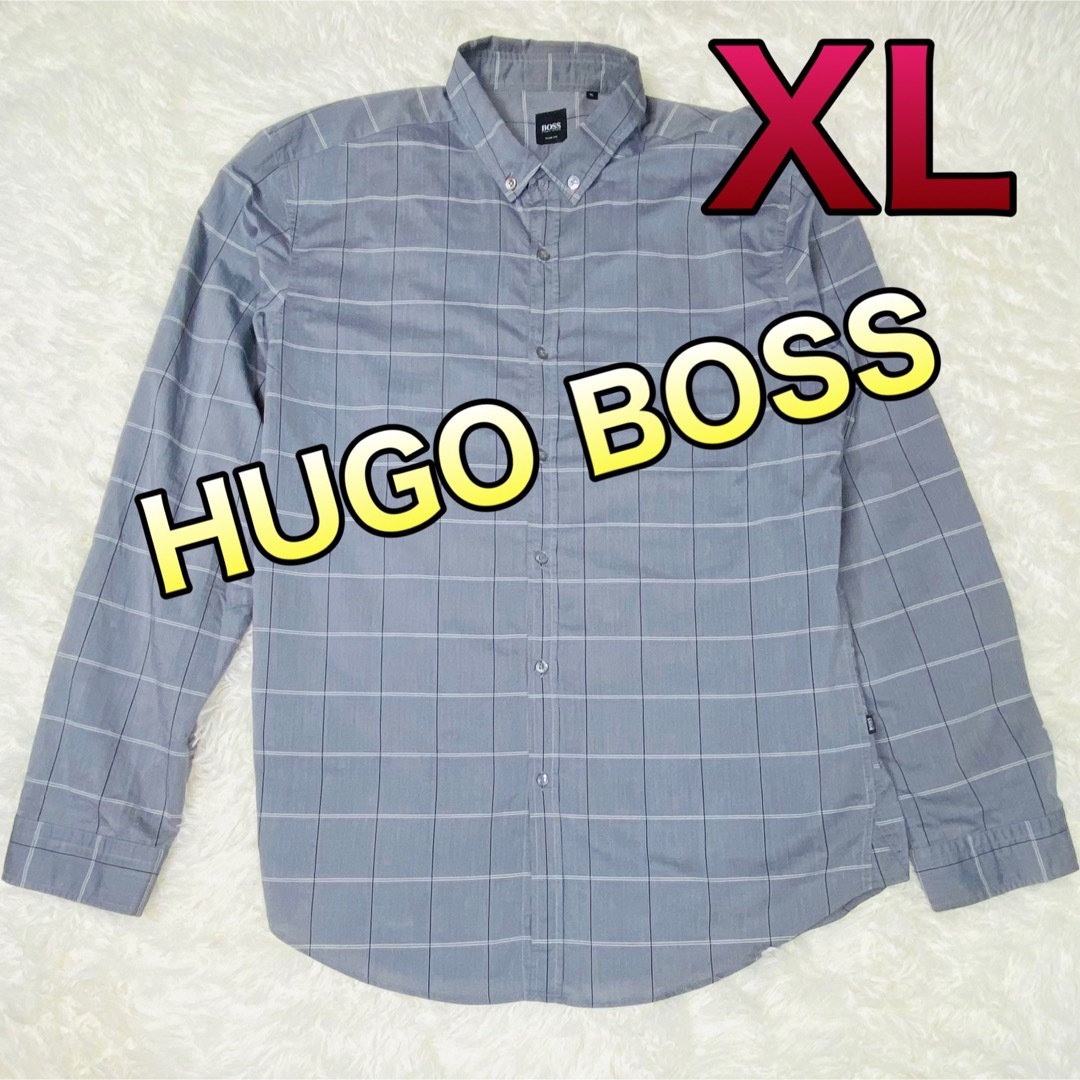 HUGO BOSS(ヒューゴボス)のヒューゴ・ボス 長袖ドレスシャツ XLサイズ メンズのトップス(シャツ)の商品写真