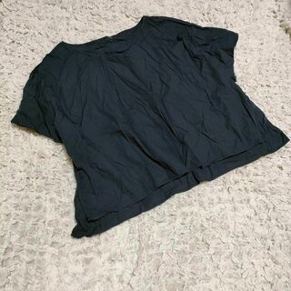 ムジルシリョウヒン(MUJI (無印良品))の良品計画 レディース Mサイズ カットソー ゆるだぼ 綿100% 紺色(Tシャツ(半袖/袖なし))