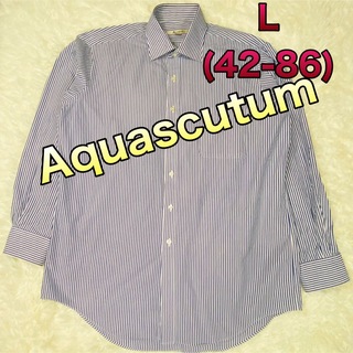 アクアスキュータム(AQUA SCUTUM)のアクアスキュータム 長袖ドレスシャツ Lサイズ(シャツ)
