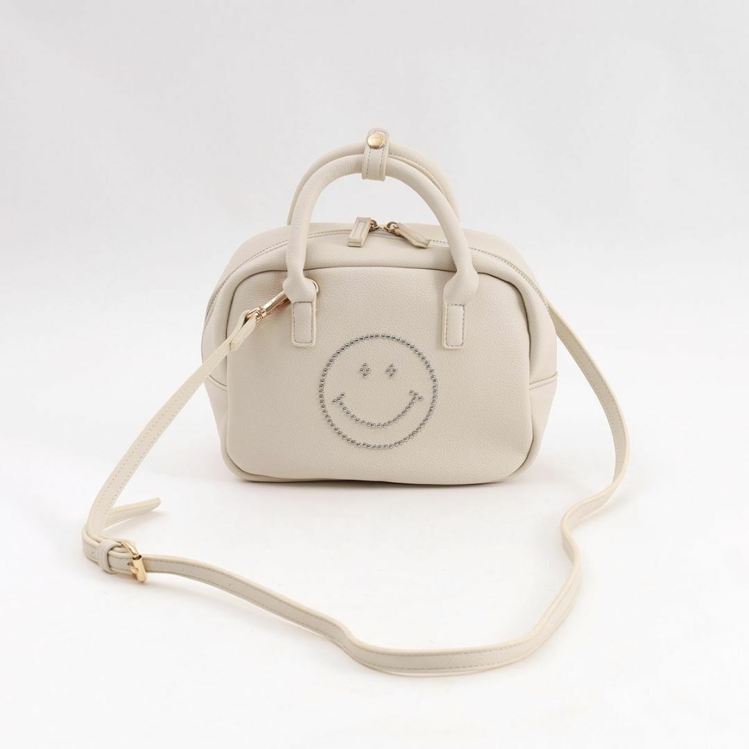 AW【COOCO クーコ】SMILEY フェイクレザー2WAY ボストンバッグ重量