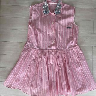 ミュウミュウ(miumiu)のMIUMIU☆ストライプチュニック(シャツ/ブラウス(半袖/袖なし))