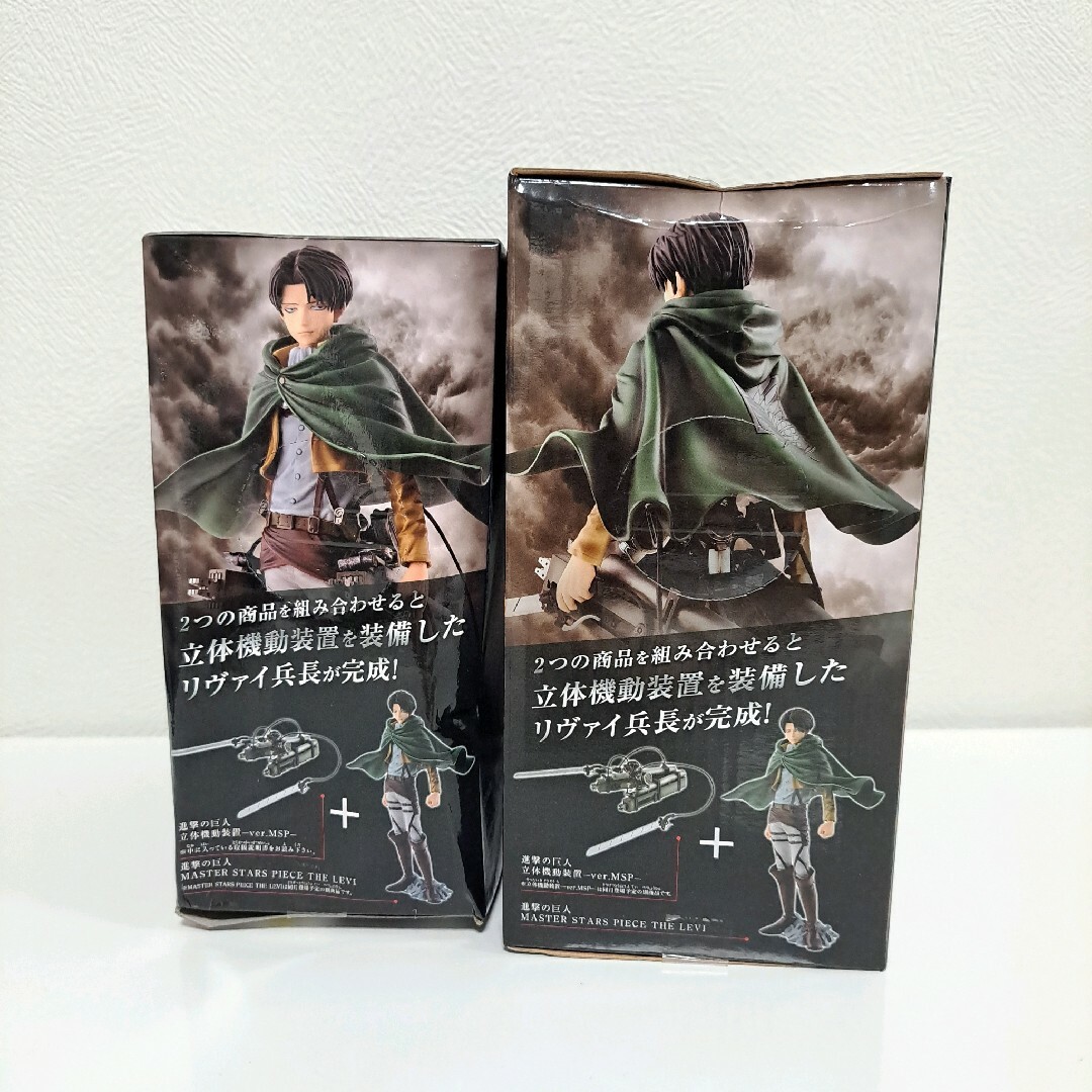 BANPRESTO(バンプレスト)の進撃の巨人 リヴァイ 立体機動装置 フィギュア セット マスタースターズピース エンタメ/ホビーのフィギュア(アニメ/ゲーム)の商品写真