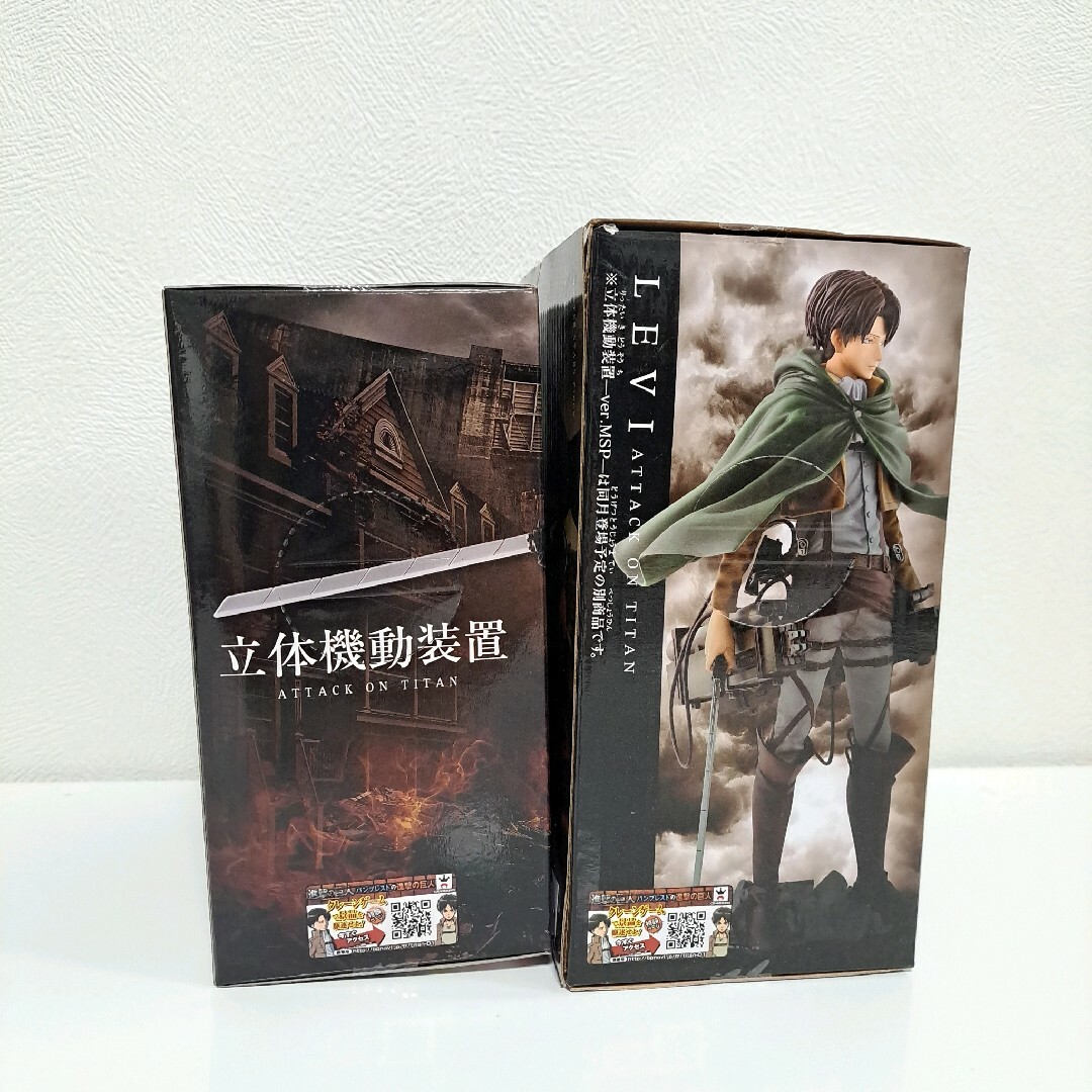 BANPRESTO(バンプレスト)の進撃の巨人 リヴァイ 立体機動装置 フィギュア セット マスタースターズピース エンタメ/ホビーのフィギュア(アニメ/ゲーム)の商品写真