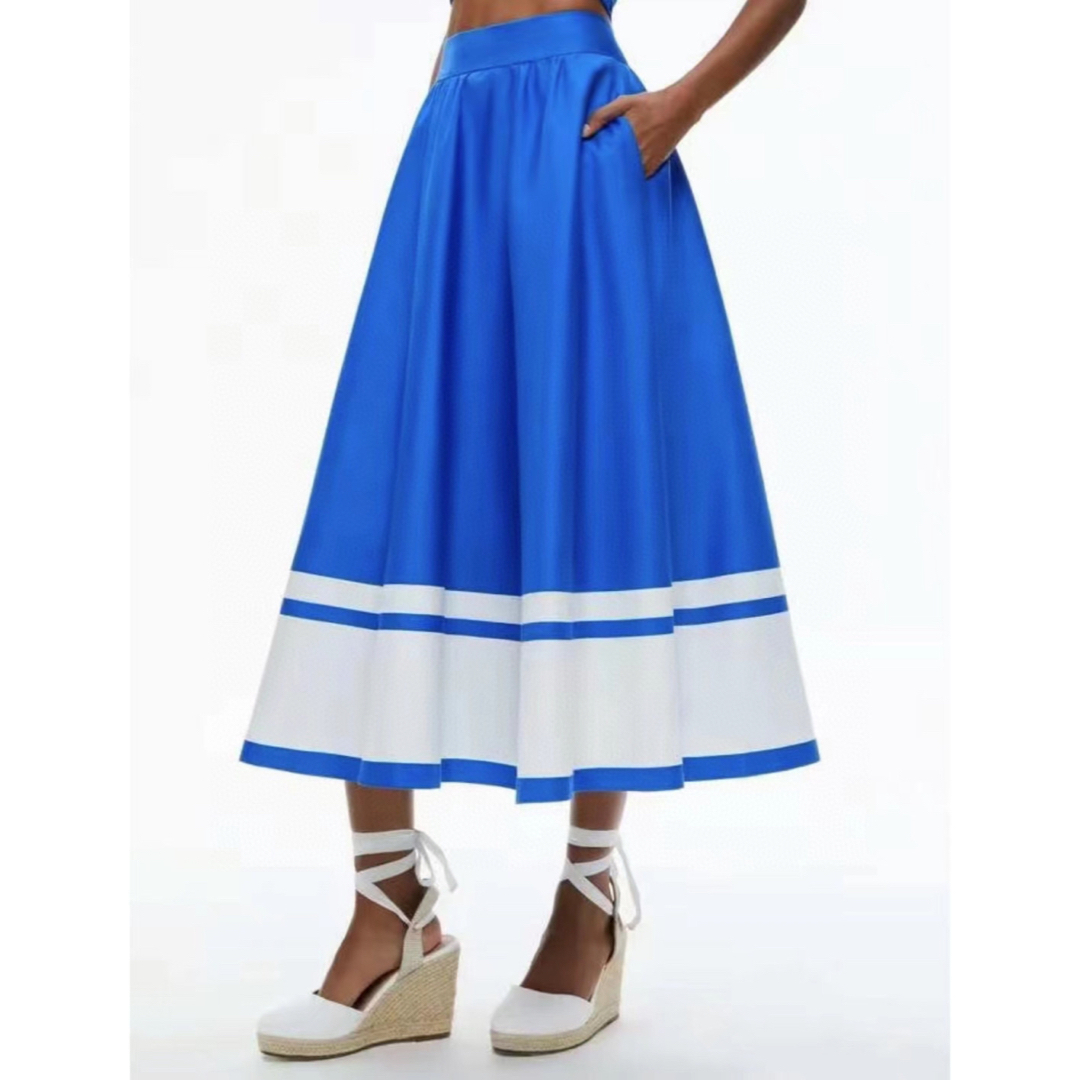 Alice+Olivia(アリスアンドオリビア)の❤️★Alice olive 2023新作新品　ブルー　スカート　オシャレ レディースのスカート(ロングスカート)の商品写真