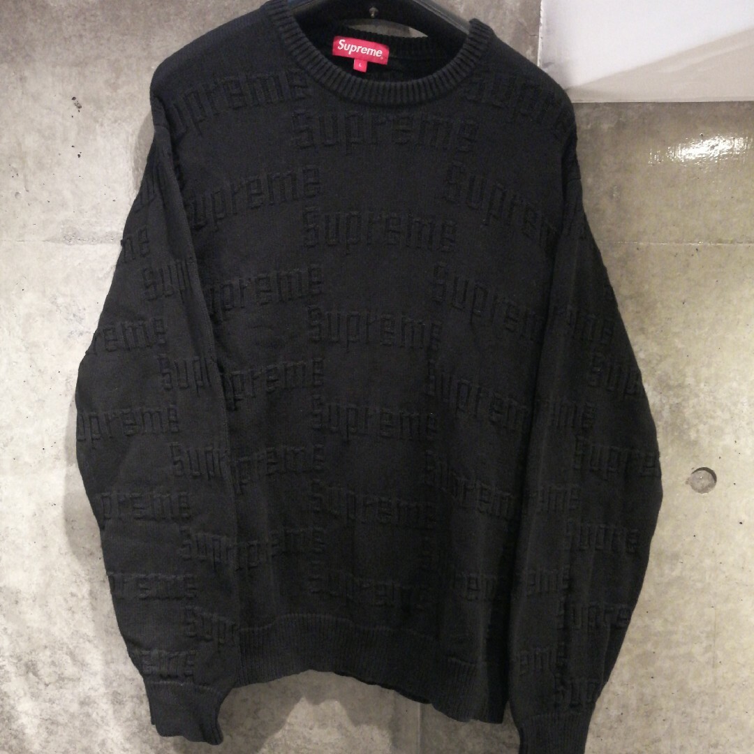 【Lサイズ　 Raised Logo Sweater】シュプリーム　ニット