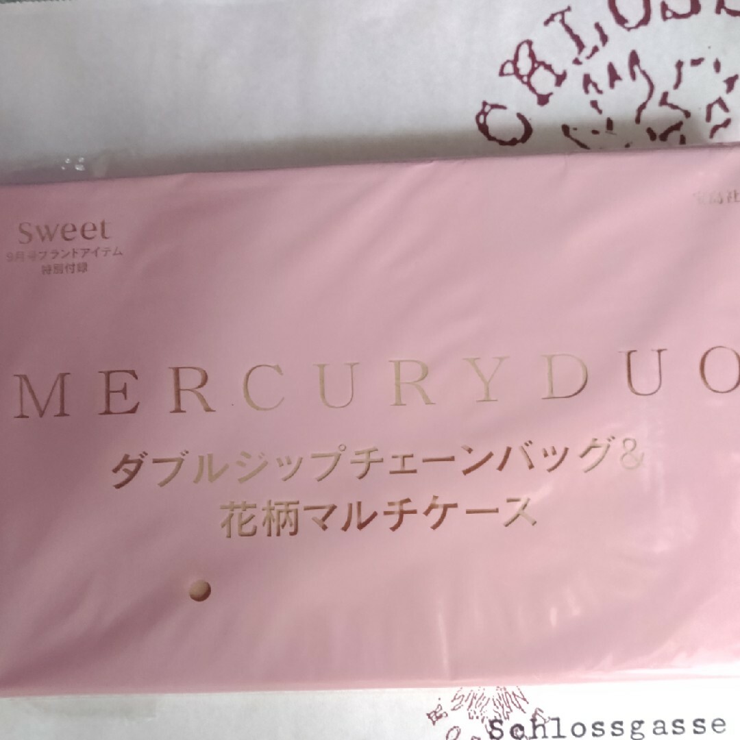 MERCURYDUO(マーキュリーデュオ)のMERCURYDUO ダブルジップチェーンバッグ＆花柄マルチケース レディースのバッグ(ショルダーバッグ)の商品写真