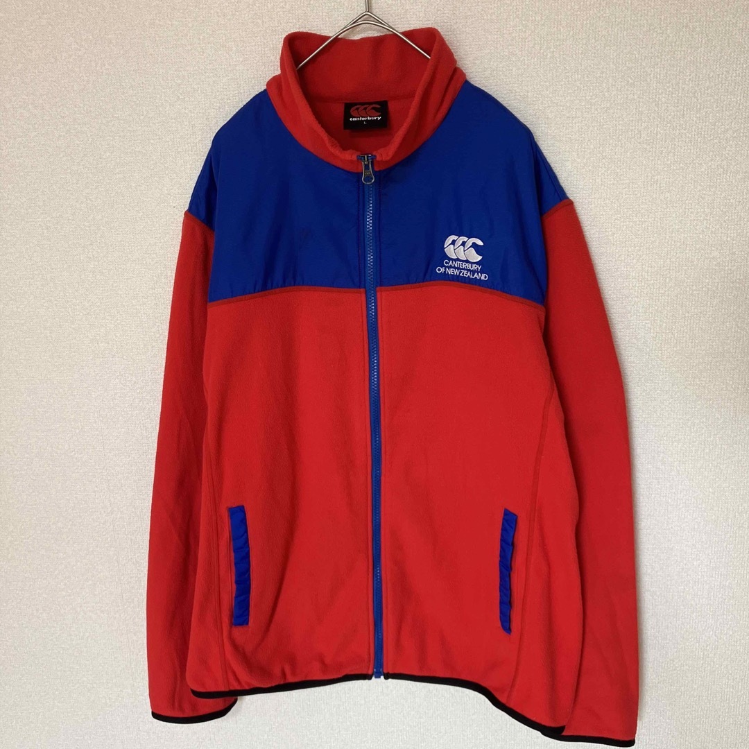 CANTERBURY カンタベリー　フリースジャケット　赤　青　Lサイズ | フリマアプリ ラクマ