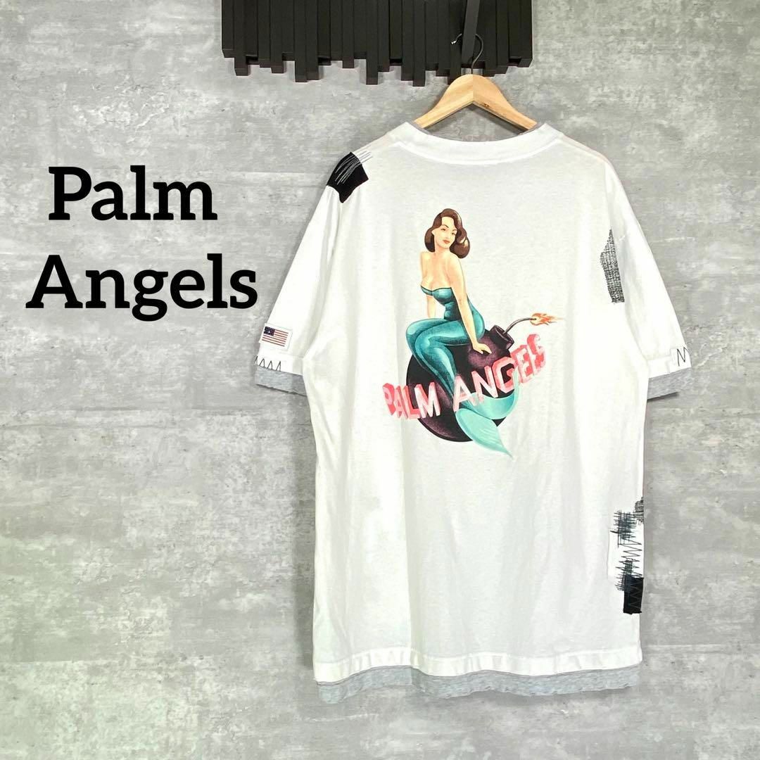 『Palm Angels』パームエルジェルス (XL) マーメイドTシャツ