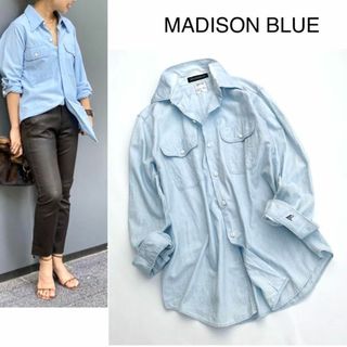 MADISONBLUE マディソンブルー マダムシャンブレーワークシャツ 02