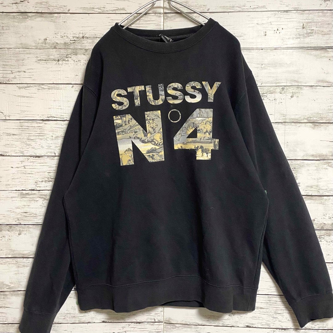 ビッグサイズ　STUSSY ステューシー　スウェットトレーナー　スクリプトロ　黒