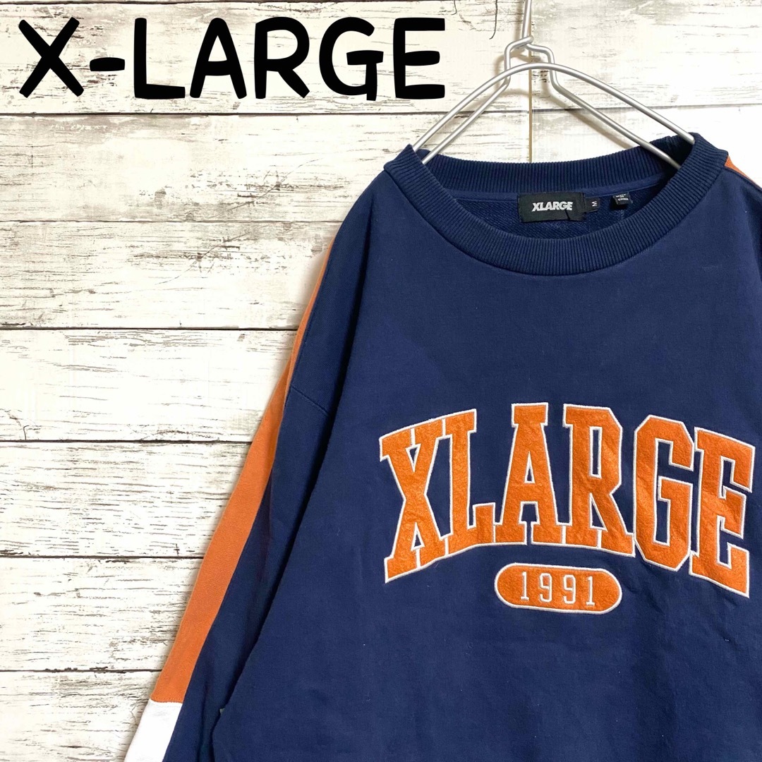 XLARGE - X-LARGE スウェット アーチロゴ 希少カラー 刺繍ロゴ Mサイズ ...