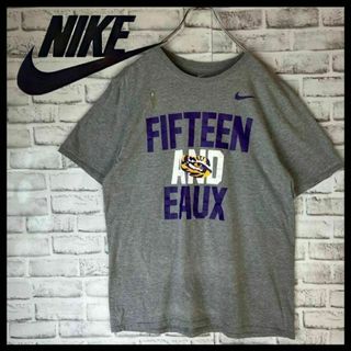 ナイキ(NIKE)の【人気チームロゴ】ナイキ⭐︎半袖Tシャツ　フットボール　LSU　グレー　M33(Tシャツ/カットソー(半袖/袖なし))