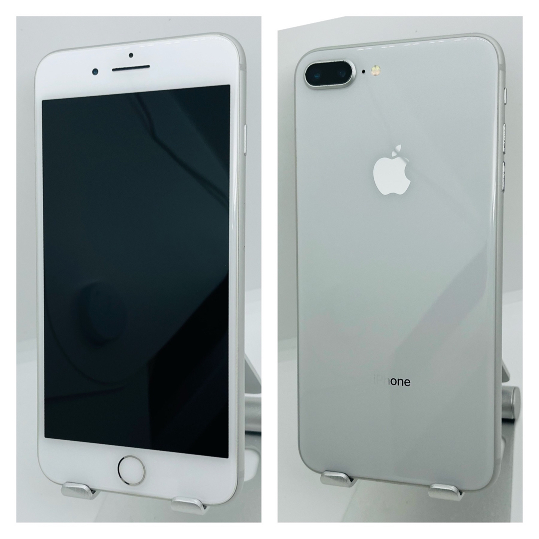 B 100% iPhone 8 Plus Silver 256GB SIMフリー - スマートフォン本体
