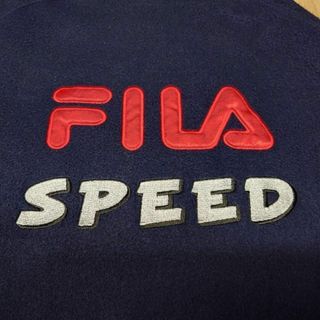 90s FILA SPEED　ビッグロゴ刺繍　フリースジャケット　　フィラ