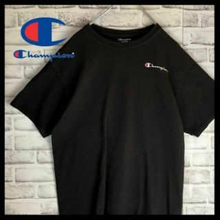 チャンピオン(Champion)の【人気定番】チャンピオン⭐︎刺繍ロゴTシャツ 半袖　ブラック　薄手　M106(Tシャツ/カットソー(半袖/袖なし))