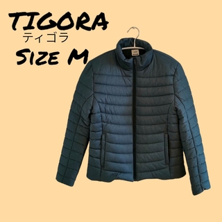 ティゴラ(TIGORA)のTIGORA ティゴラ　ダウンジャケット　レディース　Mサイズ　ネイビー　未使用(ダウンジャケット)