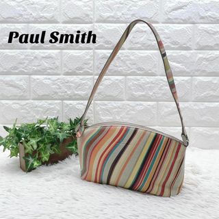 マルチカラーストライプのバックルが可愛いPaul Smith  ショルダーバッグ