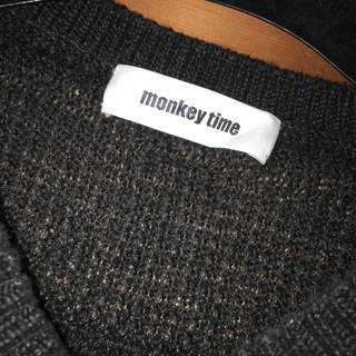 モンキータイム(MONKEY TIME（UNITED ARROWS）)のMonkey time/黒ニット編みセーター(ニット/セーター)