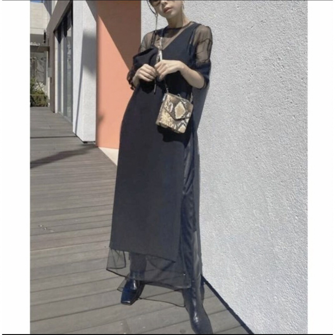 AMERI TULLE DOCKING DRESS アメリ正規品-