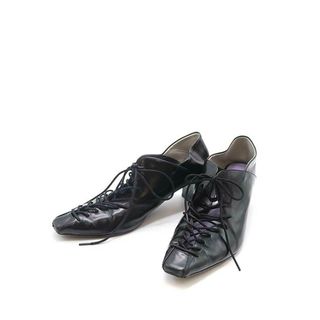 アメリヴィンテージ(Ameri VINTAGE)のAmeri アメリ LACE UP BABOOCHE レースアップバブーシュ ブラック L(その他)