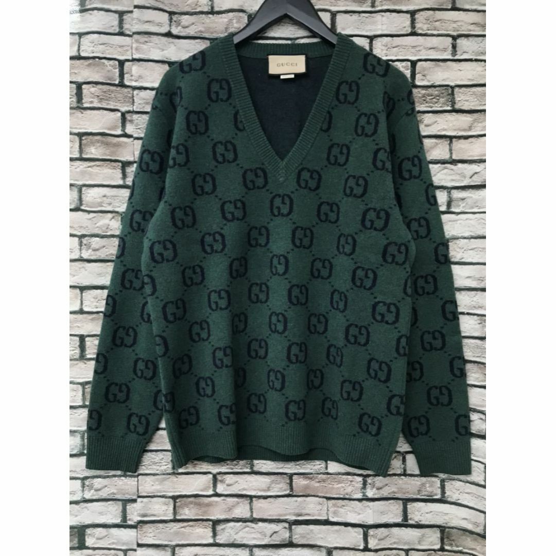 GUCCI グッチ☆678942 XKB6P GG総柄Vネックニットセーター | フリマアプリ ラクマ