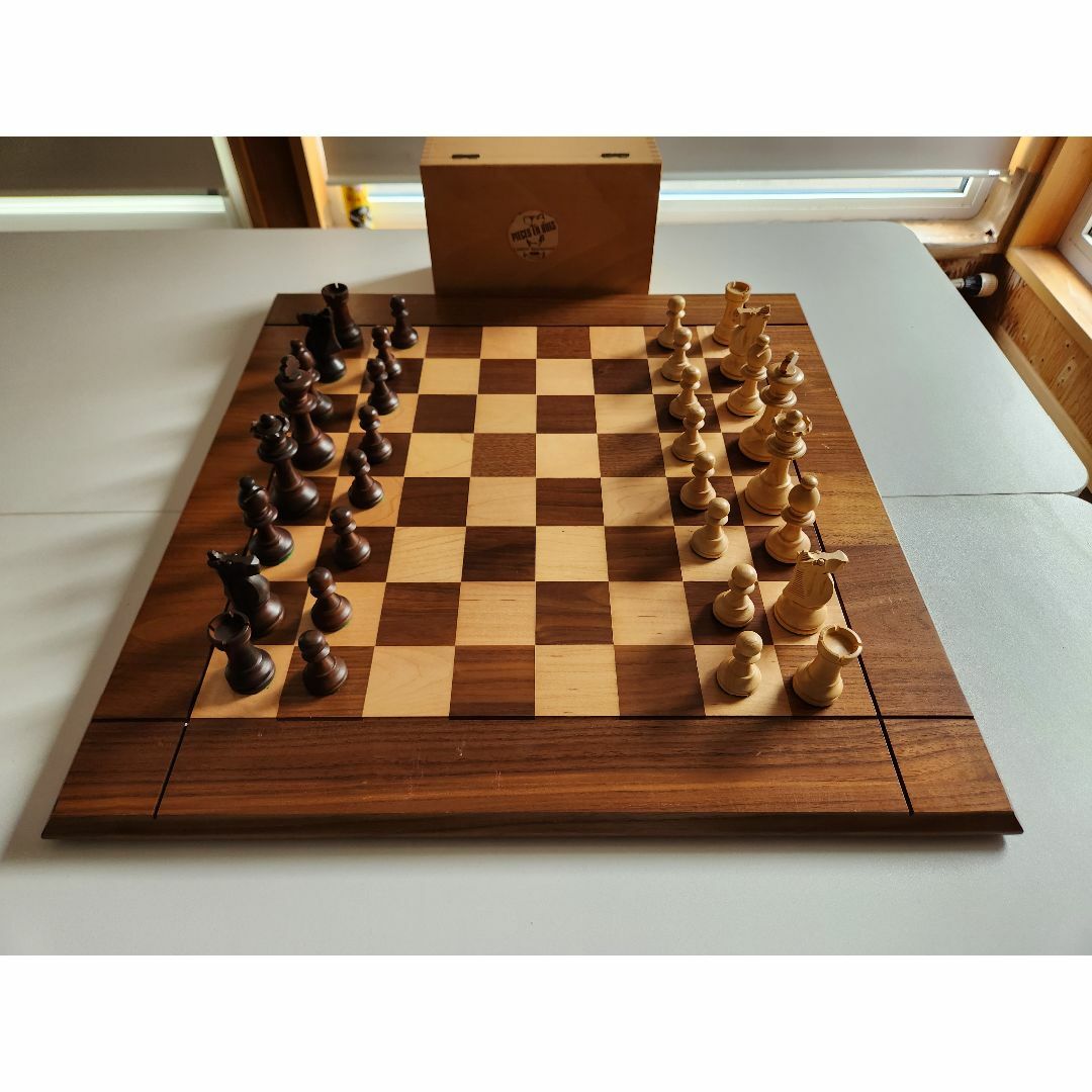 フランス製　チェス木製駒＆ボード