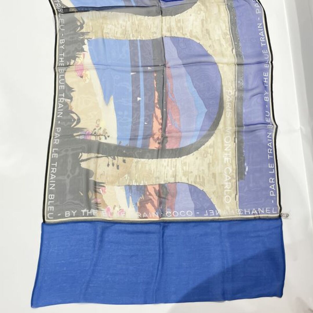 CHANEL(シャネル)のCHANEL ロゴ シースルー TRAIN 総柄 スカーフ レディースのファッション小物(バンダナ/スカーフ)の商品写真