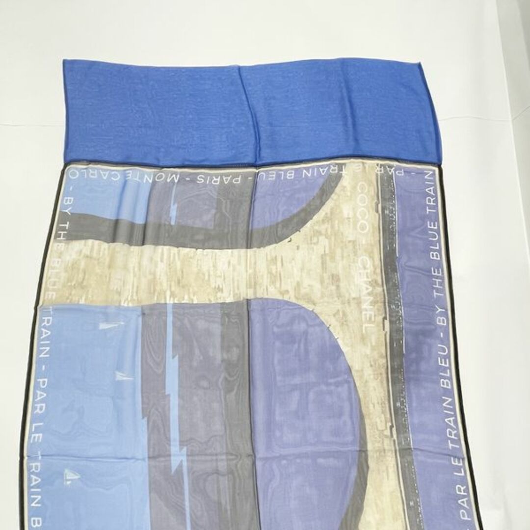 CHANEL(シャネル)のCHANEL ロゴ シースルー TRAIN 総柄 スカーフ レディースのファッション小物(バンダナ/スカーフ)の商品写真