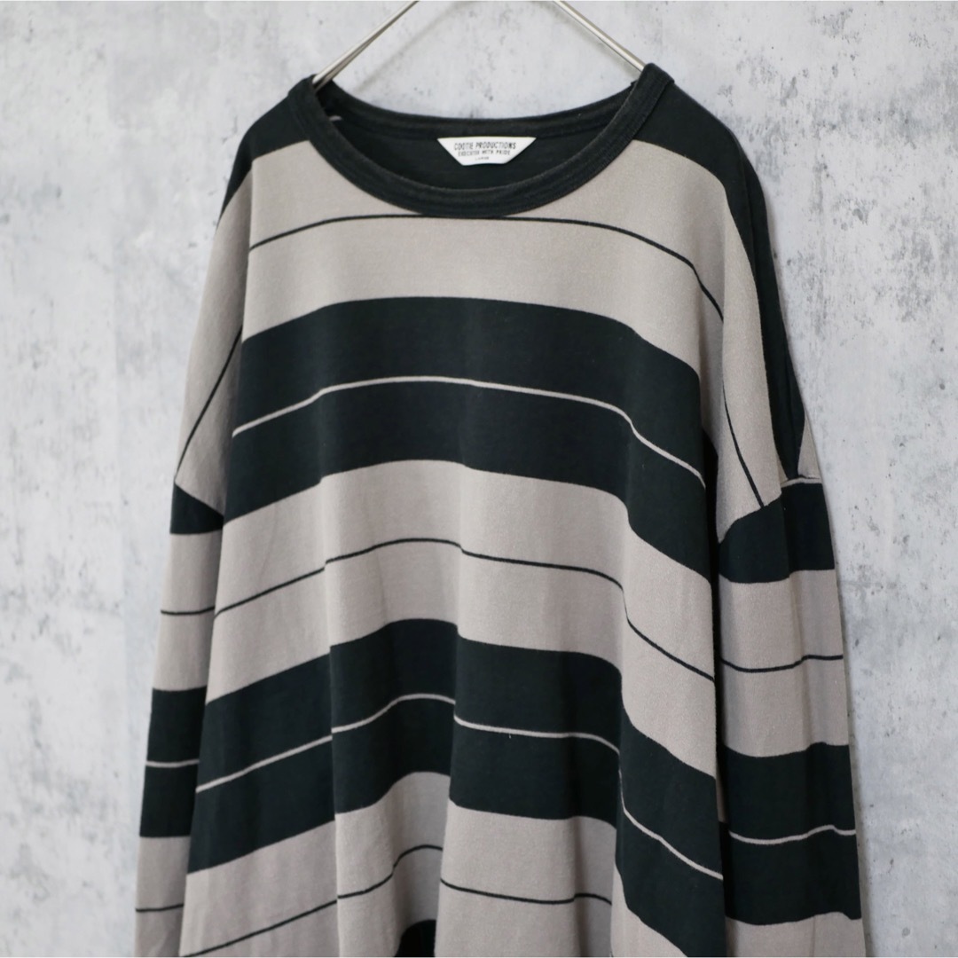 COOTIE   COOTIE Supima Border Oversized L/S Teeの通販 by TELA