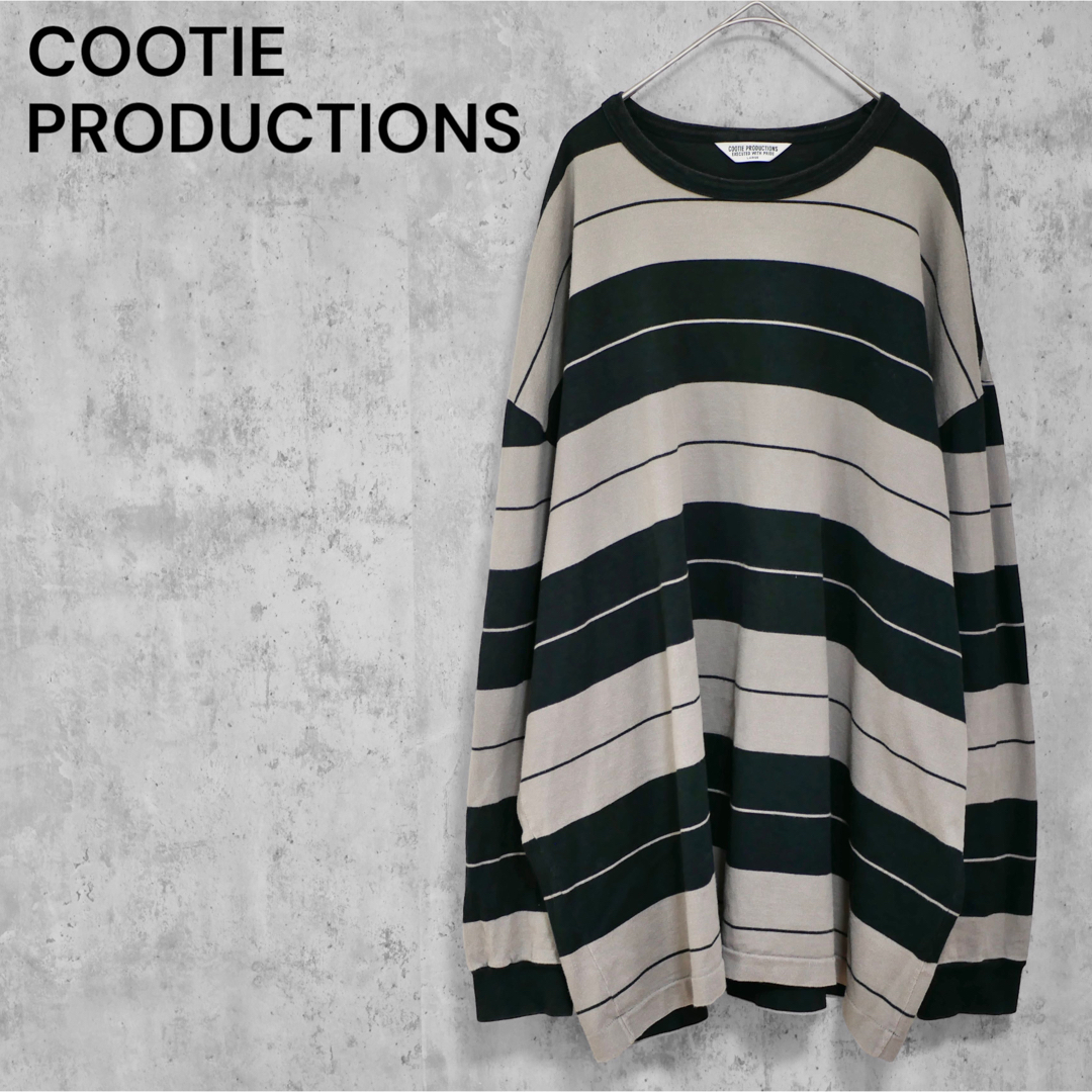 COOTIE Supima Border Oversized L/S Tee