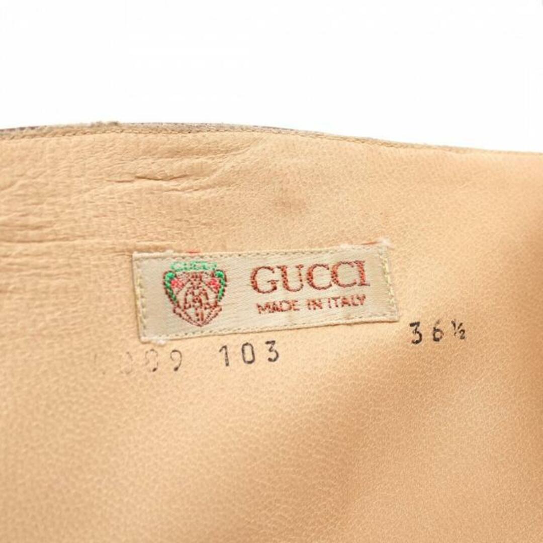 Gucci(グッチ)のオールドグッチ ブーツ レザー ブラウン レディースの靴/シューズ(ブーツ)の商品写真
