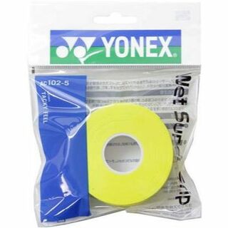 ヨネックス(YONEX)のヨネックス　ウェットスーパーグリップAC102-5 詰め替え用［5本入］イエロー(バドミントン)
