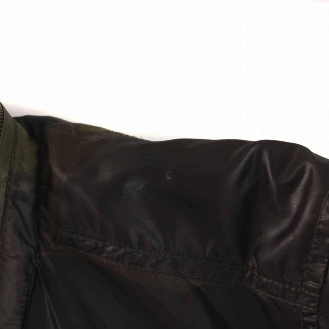 DIESEL(ディーゼル)のDIESEL 中綿ジャケット 総柄 ジップアップ アウター S カーキ 黒 茶 メンズのジャケット/アウター(ブルゾン)の商品写真