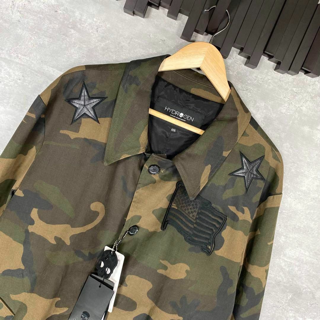 HYDROGEN - 『HYDROGEN』ハイドロゲン (XXXL) 迷彩ステンカラー HYDROGEN - 『HYDROGEN』ハイドロゲン (XXXL) 迷彩ステンカラー