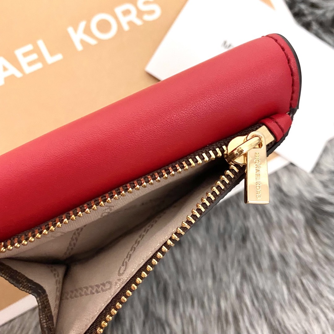 新品☆MICHAEL KORS ブルー シグネチャー  レザー キーケース