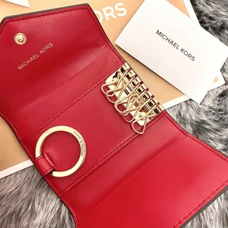 新品☆MICHAEL KORS レッド シグネチャー レザー キーケース