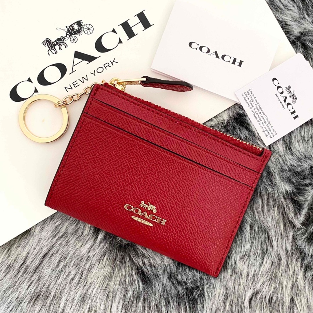 新品☆COACH(コーチ)レッド レザー コインケース | フリマアプリ ラクマ