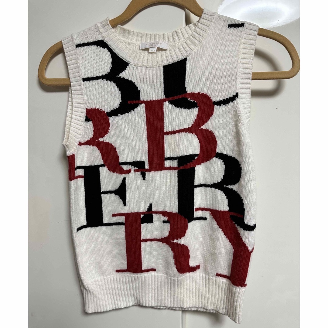 BURBERRY(バーバリー)のバーバリーロンドン コットンニット ベスト 150cm 中古品 キッズ/ベビー/マタニティのキッズ服男の子用(90cm~)(ニット)の商品写真