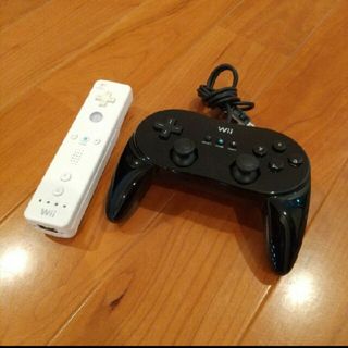 Wii 純正 クラシックコントローラー PRO リモコン セット 黒 白