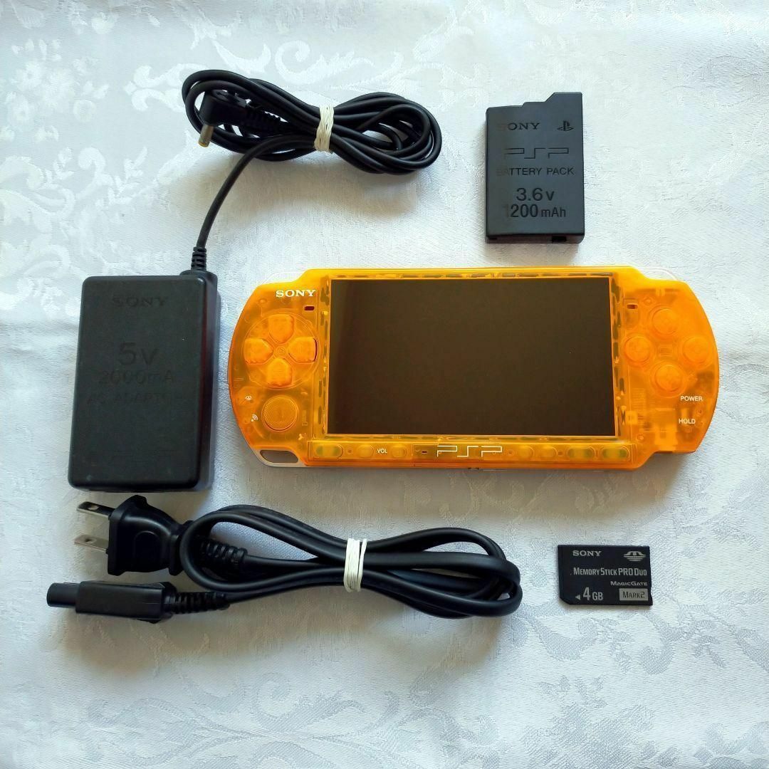 【美品】PSP 3000 すぐ遊べるセット(クリアオレンジ) | フリマアプリ ラクマ