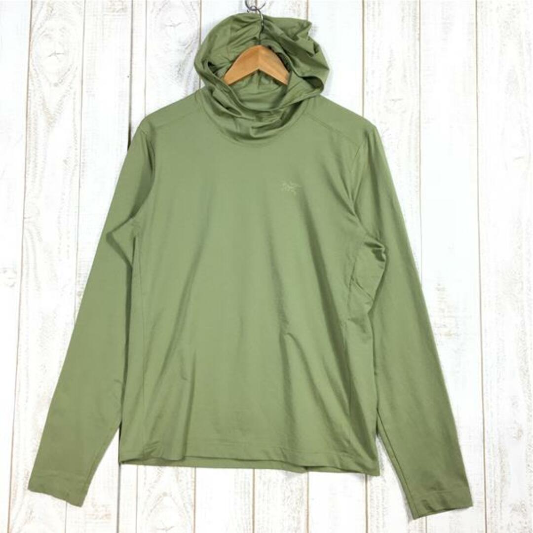 MENs S  アークテリクス レミージ フーディ Remige Hoody プルオーバー フーデッド シャツ ARCTERYX 26046 Kinetic Heather グリーン系43cm袖丈