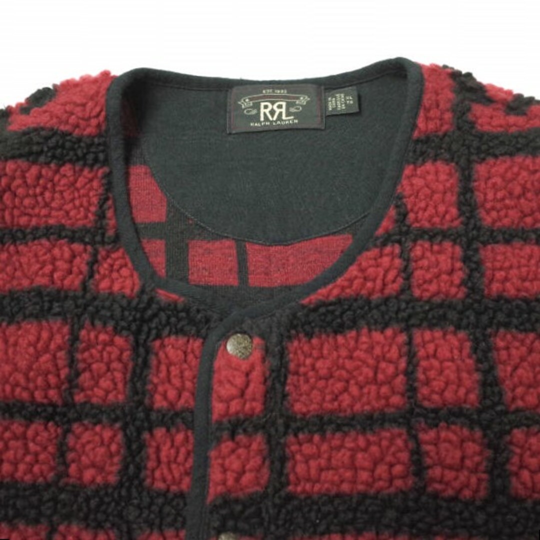 RRL - RRL ダブルアールエル WOOL BLEND FLEECE PLAID VEST シェルパ