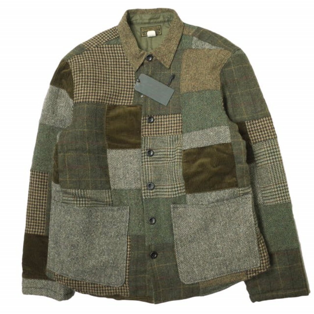 RRL ダブルアールエル LIMITED EDITION Patchwork Tweed Overshirt Jacket パッチワークツイード  オーバーシャツジャケット 782871205001 L Brown Khaki Double RL 中綿 アウター【新古品】【中古】【RRL】 |  ...