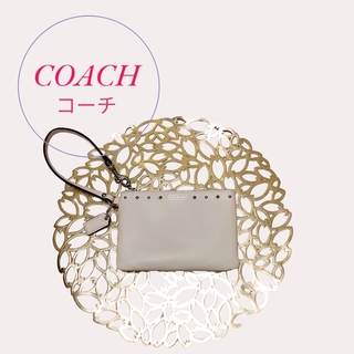 コーチ(COACH)のcoach コーチ　ミニポーチ　バッグインバッグ　ピンク　コスメ入れ　ストラップ(ポーチ)