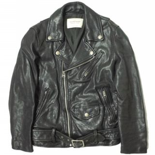 ビューティフルピープル(beautiful people)のbeautiful people ビューティフルピープル shrink leather riders jacket シュリンクレザーライダースジャケット 1646402401 130 ブラック 羊革 ダブル アウター【中古】【beautiful people】(ライダースジャケット)