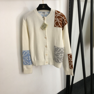 ロエベ Madrid1846 カーディガン ニット Vネック ウール S 黒