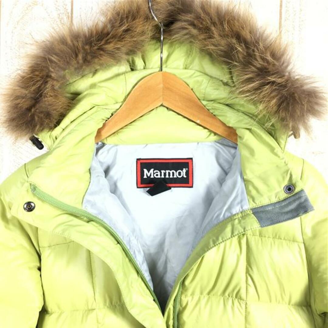 Marmot マーモット　ダウンコート　ダウンジャケット　リアルファー　ロゴ刺繍